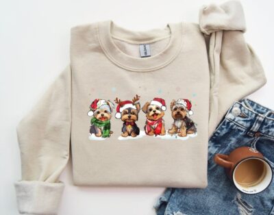 Christmas Yorkshire Terrier Sweatshirt Yorkshire Terrier Christmas Shirt Yorkie Christmas Sweatshirt Dog Mom Christmas Shirt Cute Holiday Sweater