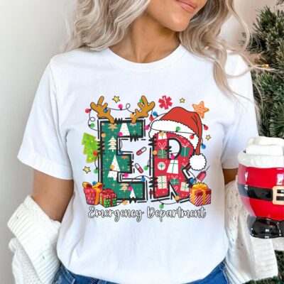 Emergency Department Christmas T-shirt Er Christmas Shirt Gift For Nurse Christmas Er Nurse Shirt Emergency Nurse Shirt